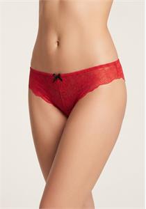 High Cut Lace Panty Red